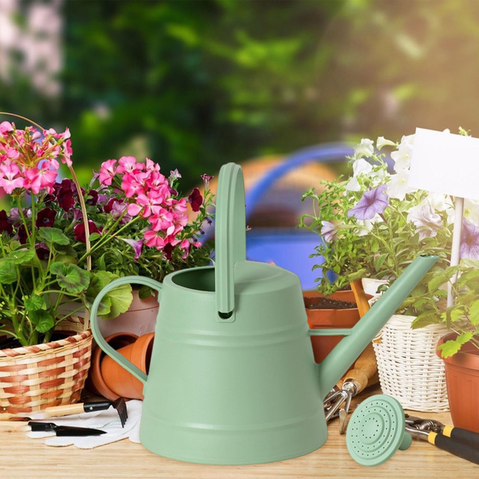 figatia Long Spout Water Can Flower Watering Can Enlarged Water Inject Port Gardening Tool Plant Watering Device for Household Garden Green