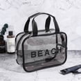 thumbnail image 4 of Neceser Maquillaje Cosmético Bolsa Transparente Portátil Impermeable Transparente Viaje Gran Almacenamiento Negro，M, 4 of 5
