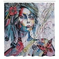 thumbnail image 3 of Ambesonne Art Shower Curtain, Fantasy Portrait of a Girl, 69"Wx70"L, Multicolor, 3 of 3