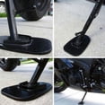 thumbnail image 1 of Motorcycle Kickstand Pad 3.5x2.5 Inch, ABS Black Soft Ground Support, Anti Scuff Tile Protection, Outdoor Parking Stabilizer, Universal Fit All Models Tripod Base, 1 of 9