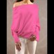 thumbnail image 5 of Suéteres de Otoño para Mujer 2025, Informales, de Larga de Murciélago, Holgados, con Hombros Descubiertos, de Punto, Tops Tipo Jersey Rosa un Tamaño, 5 of 7