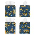 thumbnail image 2 of Yiaed Modern Excavator Print Tissue Box Cover, PU Leather Decorative Organizer for Tabletop, Bathroom, Car, Office Creative Decorative, 2 of 7