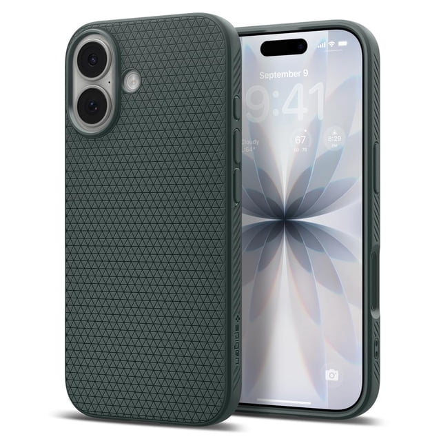 Funda Spigen para iPhone 17 Liquid Air TPU Verde Militar