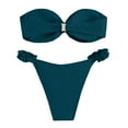 thumbnail image 4 of Strapless Bathing Suits for Women 2-Piece High Supportive Wire-Free Tube Top High Cut Briefs, 4 of 5