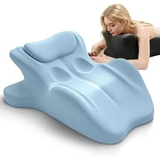 Ergonomic Memory Foam Wedge Pillow,27° Prone Ergonomic Contoured Intimacy Couples Pillow for Waist,Neck & Back,Waterproof & Portable with Washable Cove