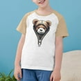 thumbnail image 2 of Feancey T-Shirts Graphiques pour Enfant Mignons Imprimés 3D Col Rond Hauts Raglan Manches Courtes T-Shirt Décontracté Tout-Petits Garçons Filles T-Shirts Vente du Jour Beige 13 Ans, 2 of 9