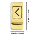 thumbnail image 2 of Stainless Steel Elder Futhark Kenaz Rune Classic Slim Money Clip Credit Card Holder, 2 of 2