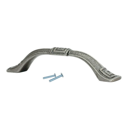Cabinet Pewter Handles - Aztec Style 3-3/4 Inch Center to Center Pewter, Cabinet Hardware Pull / Handle