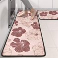 thumbnail image 2 of Kitchen Rugs Sets Of 2,Pioneer Flower Floral Print Pattern Anti Fatigue Kitchen Mat Rugs Non Slip Washable,Decorative Kitchen Floor Mats for Kitchen,Sink,Laundry,17"x47"+17"x47", 2 of 5