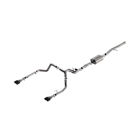 Borla 2024 Chevy Silverado 1500 6.2L V8 ATAK Cat-Back Exhaust with Valve Simulator and Black Chrome Tips