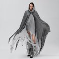 thumbnail image 2 of SUNSIOM Halloween Witch Cloak with Hood Exaggerated Ripped Grim Reaper Cape Cosplay Props, 2 of 7