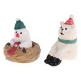 thumbnail image 4 of Modelo de estatuilla de pingüino de oso de dibujos animados de decoración de micro paisaje de decoración de, 4 of 9