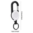 thumbnail image 2 of Llavero retráctil con cordón de acero de 24 pulgadas, soporte para tarjeta de identificación, color blanco, 2 of 4