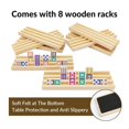 thumbnail image 2 of Juego de dominó Tren Mexicano Doble 12 con 8 bandejas de madera para niños, 2 of 6