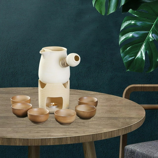 Tetera de cerámica con tazas de té con mango en cuerda con filtro de té, teteras de granja, Infusor de té para casa de té de Picnic , L Blanco perfecl Tetera