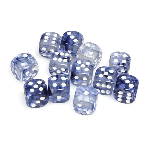 DND Dice Set-Chessex D&D Dice-16mm Nebula Black and White Plastic Polyhedral Dice Set-Dungeons and Dragons Dice Includes 12 Dice – D6, Various (CHX27608)