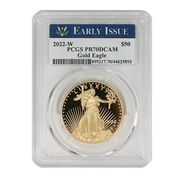 2022-W 1oz American Gold Eagle Proof PR-70 Deep Cameo Early Issue Label $50 PCGS PR70DCAM