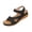 Black_014, variant on Orthopedic Wedge Sandals, open toe slip-ons with arch support and adjustable ankle strap Casual Comfort platform shoes for summer beach daily wear. Gold 7.5（EU-39）