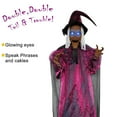 thumbnail image 4 of Halloween Animatronics Witch Clearance, Voice Activated Purple Escape Haunt Halloween House Decor & Fright Fest Prop, Life Size Animated Halloween Decoration Outdoor, 4 of 11