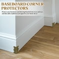 thumbnail image 6 of Uxcell 4 Pack Baseboard Corner Protectors, Decorative Vintage Metal Edge Cover Skirting Board Wall Corner Protector for Wood Furniture Table Cabinet Drawer, Bronze, 6 of 7