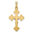 thumbnail image 3 of Auriga Fine Jewelry 14K Two-tone Gold Polished Budded INRI Crucifix Cross Pendant for Women (L-27mm, W-14mm), 3 of 6