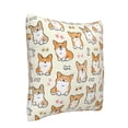 thumbnail image 2 of Bingfone Cartoon Corgi Linen Throw Pillow Covers Cushion Case Pocket Button Vintage Farmhouse Pillowcase-20"x20", 2 of 9