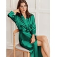 thumbnail image 4 of Ekouaer Silk Robes for Women Long Satin Bride Bridesmaid Wedding Party Robes Lightweight Sexy Sleepwear with Pockets, 4 of 6