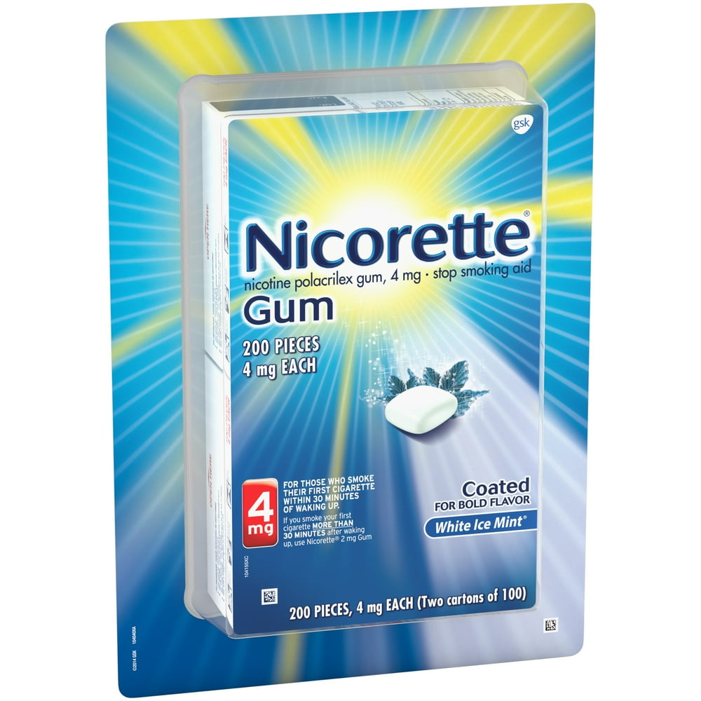 Nicorette® White Ice Mint® 4mg Stop Smoking Aid Gum 200 ct Pack