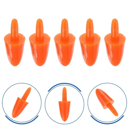 IMIKEYA 200pcs Snowman Craft Carrot Nose Plastic Orange DIY Decorating For Christmas Theme