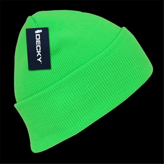 Neon Acrylic Beanies (Long), Green