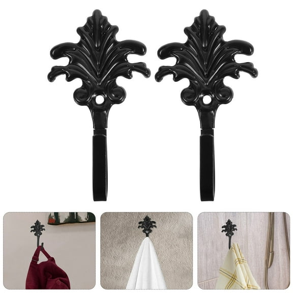 Tineasur Black Shape Decorative Shower Curtain Hooks for Home Use Sturdy SpaceSaving Design