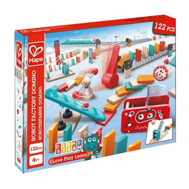 Hape Wooden Double-Sided Domino Ball Set, Educational Toy for Kids 4 