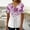 White, variant on Dyegold Daisy Print T-Shirts for Women Trendy Color Block Graphic Women's Shirts and Blouses Short Sleeve Women Tops Dressy Casual Summer V Neck Plus Tunics Beach