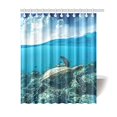 thumbnail image 1 of ABPHQTO Ocean Underwater World Cortina de Ducha, Tela de Poliéster Tortuga Marina Cortina de Ducha Juegos de Baño 150x180 cm, 1 of 3