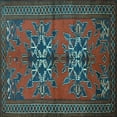 thumbnail image 1 of Ahgly Company Indoor Square Persian Light Blue Traditional Area Rugs, 7' Square, 1 of 4