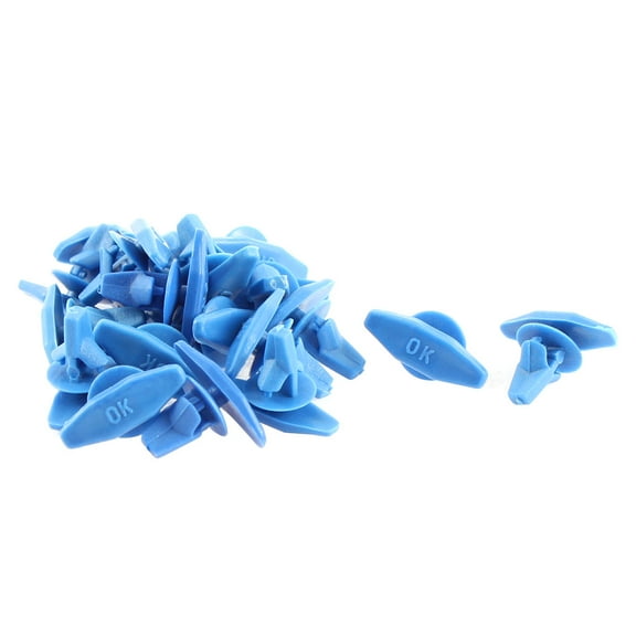 Unique Bargains 20 Pcs Blue Door Card Interior Weatherstrip Rivets Clips for Car