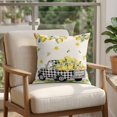 thumbnail image 4 of 24x24 Pillow Covers Set of 2, Summer Lemons Square Throw Pillow Covers for Couch/Sofa/Living Room, Rustic Black Plaid Truck Fruits Burlap Decorative Soft Pillowcases for Couch Throw Pillows, 4 of 9