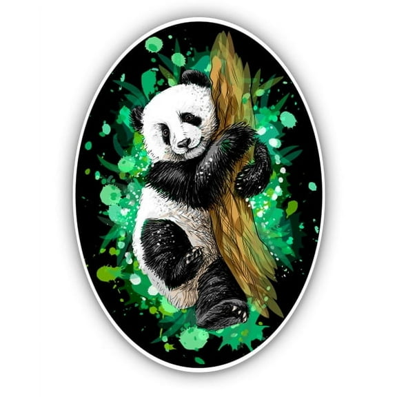 Panda Bear - 3" Vinyl Sticker - For Car Laptop Water Bottle Phone - Waterproof Decal