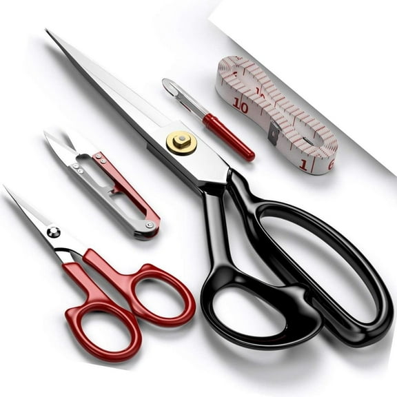Fabric Scissors Tailor Sewing Shears - 9 Inch Heady Duty Scissor for Fabric Cutting Professional Ultra Sharp Cloth Tailor Scissors Multipurpose Utility Dressmaker Leather Titanium Scissor