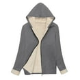 thumbnail image 7 of BSDJILFG Winter Coats for Women Casual Fleece Jacket Zip Up Fuzzy Top Loose Fit Warm Cozy Outerwear with Hoods, 7 of 7