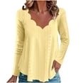 thumbnail image 2 of Xunlbb Tops for Women Trendy Women's V-neck Casual Long Sleeve Tops Long Sleeve V-neck Tops/Shirts S-3XL Great Gifts for Less, 2 of 6