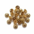 thumbnail image 2 of Tibetan style Alloy Bead Caps Lead Free Cadmium Free Golden color 10mm in diameter 5.5mm thick hole: 1.5mm, 2 of 2