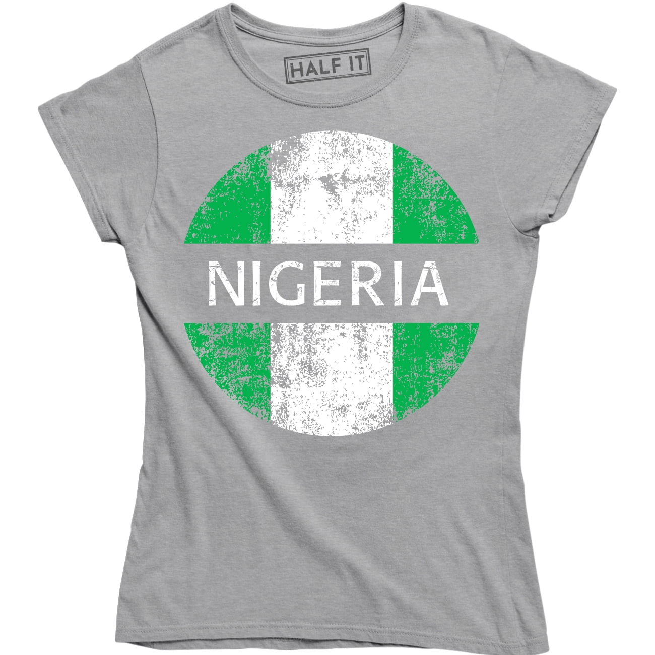 Nigeria Flag Crest Nigerian Africa National Country Pride Retro Sport T-shirt 