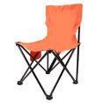 thumbnail image 4 of Silla plegable para acampar, tubo de Metal, soporte de carga de 330lb, bolsillo lateral, pies antideslizantes, taburete para acampar, para pescar, playa, al aire libre, naranja, 4 of 14