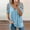 Blue, variant on Womens Cold Shoulder Top Cute Graphic Cut Out Top Zipper Front Exposed Shoulder with Strap Detail for Summer Daily or Casual Outings,Gray XL