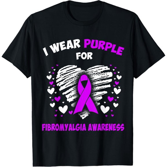 Premium Comfort - I Wear Purple For Fibromyalgia Awareness T-Shirt