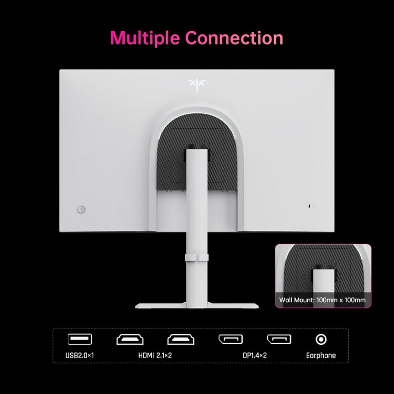 KTC Monitor 27-inch White Gaming Monitor WQHD (2560x1440) Fast IPS