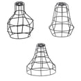 thumbnail image 1 of 3 Piezas De Abierto De Alambre Industrial Jaula De Pájaros De Hierro Gloria Tonos de lámpara de hierro vintage, 1 of 9