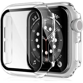 8 Pack Compatible for Apple Watch Series 8 7 45mm Tempered Glass Screen Protector Case All Round Full Protective PC Cover Bumper for Apple Watch 7 Accessories Walmart