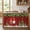 FireBrick, variant on Red Gnomes Christmas Small Sink Skirt 10"Wx11"L, Dustproof Under Sink Curtain with Self Adhesive Tape, Xmas Tree Balls Snowflake Cabinet Curtain Cover for Bathroom Vanity, Kitchen Storage Shelf, RV